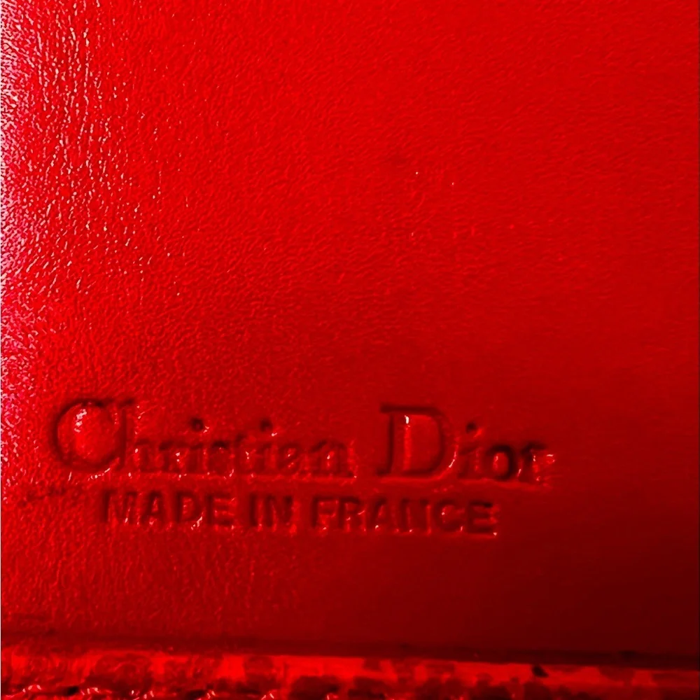 Authentic Dior Vibrant Red Leather Wallet